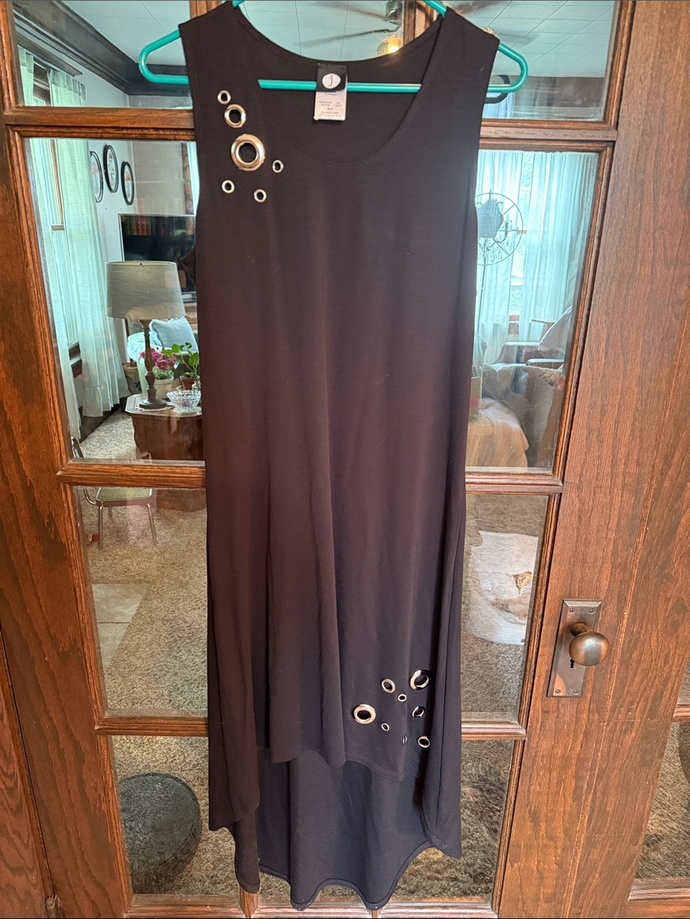 J Les Modes ASM Fashions Black Grommet High Low Sleeveless Dress S 25344 Canada